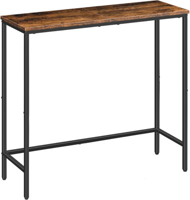 Console Table, Narrow Console Table for Hallway, Metal Frame, Industrial Compact Display Table, Sofa Table for Small Spaces,