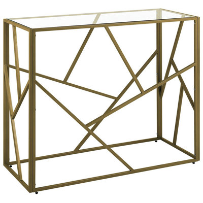 Console Table ORLAND Glass Gold