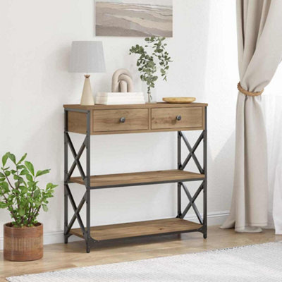 Console Table with Drawer Artisan oak 75 x 28 x 75 cm