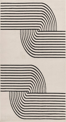 CONSTANCE Scandi Modern Beige Area Rug 80 x 150 cm