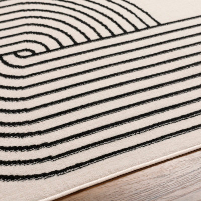 CONSTANCE Scandi Modern Beige Area Rug 80 x 150 cm