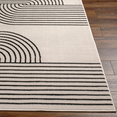 CONSTANCE Scandi Modern Beige Area Rug 80 x 150 cm