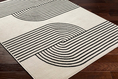 CONSTANCE Scandi Modern Beige Area Rug 80 x 150 cm