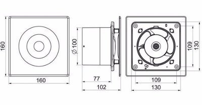 Constantly Running Bathroom & Kitchen Extractor Fan 100mm / 4