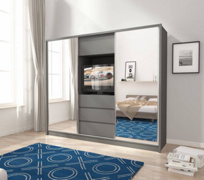 Sliding cabinet deals with mirror