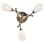 Contemporary 3 Arm Antique Brass Ceiling Light Fitting