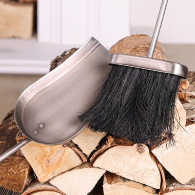 Contemporary 4pc Fireside Companion Set 90cm with Coal Bucket and Matches Canister - 5