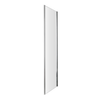 Contemporary 5mm Toughened Safety Glass Side Panel - 700mm - Chrome - Balterley