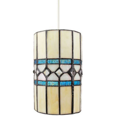 Teal glass deals light shade