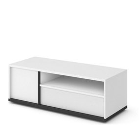 Contemporary and Durable Imola TV Cabinet in White Matt (H)40cm (W)120cm (D)50cm - Ideal for Contemporary Living Spaces