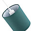 Contemporary and Elegant Forest Green Linen Fabric 18cm High Cylinder Lamp Shade