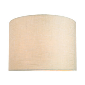 Contemporary and Sleek 10 Inch Cream Linen Fabric Drum Lamp Shade 60w Maximum
