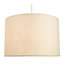 Contemporary and Sleek 12 Inch Cream Linen Fabric Drum Lamp Shade 60w Maximum