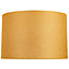 Contemporary and Sleek 14 Inch Ochre Linen Fabric Drum Lamp Shade 60w Maximum