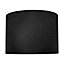 Contemporary and Sleek Black Textured 10" Linen Fabric Drum Lamp Shade 60w Max