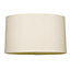 Contemporary and Sleek Cream Linen Fabric Oval Lamp Shade 60w Maximum