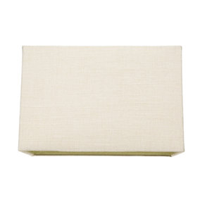 Contemporary and Sleek Cream Linen Fabric Rectangular Lamp Shade 60w Maximum