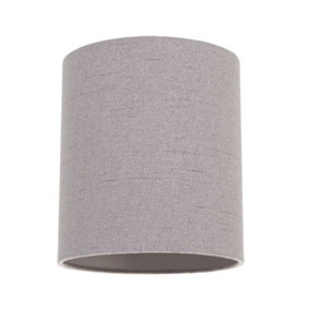 Contemporary and Sleek Grey Linen Fabric 6 Cylindrical Lamp Shade 60w Maximum