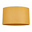Contemporary and Sleek Mustard Ochre Linen Fabric Oval Lamp Shade 60w Maximum