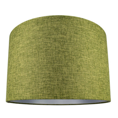 Contemporary and Sleek Olive Sage Linen 16" Lamp Shade with Cotton ...