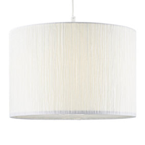 Contemporary and Sleek Pendant Lighting Shade Crafted from Wrinkled White Paper