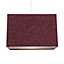 Contemporary and Sleek Purple Linen Fabric Rectangular Lamp Shade 60w Maximum