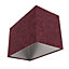 Contemporary and Sleek Purple Linen Fabric Rectangular Lamp Shade 60w Maximum