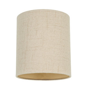 Contemporary and Sleek Taupe Linen Fabric 6 Cylindrical Lamp Shade 60w Maximum