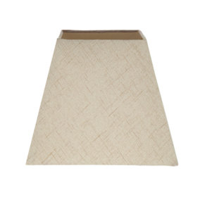 Contemporary and Sleek Taupe Linen Fabric Empire Square Lamp Shade 60w Maximum