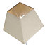 Contemporary and Sleek Taupe Linen Fabric Empire Square Lamp Shade 60w Maximum