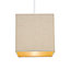 Contemporary and Sleek Taupe Linen Fabric Small Square Lamp Shade 40w Maximum