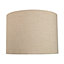 Contemporary and Sleek Taupe Textured 10" Linen Fabric Drum Lamp Shade 60w Max