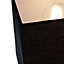 Contemporary and Stylish Ash Black Linen Fabric Square 16cm Lamp Shade