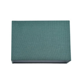 Contemporary and Stylish Forest Green Linen Fabric Rectangular Lamp Shade