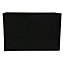 Contemporary and Stylish Jet Black Linen Fabric Rectangular Lamp Shade