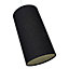 Contemporary and Stylish Jet Black Linen Fabric Tall Cylindrical 25cm Lamp Shade