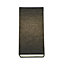 Contemporary and Stylish Jet Black Linen Fabric Tall Rectangular 25cm Lamp Shade
