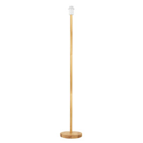 Contemporary and Stylish Light Rubber Wood Floor Lamp Base with Inline Switch