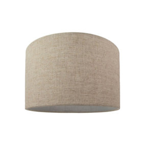 Contemporary and Stylish Natural Linen 10 Lamp Shade in Oatmeal - 30cm Diameter