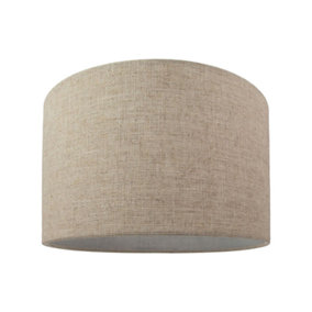 Contemporary and Stylish Natural Linen 12 Lamp Shade in Oatmeal - 30cm Diameter