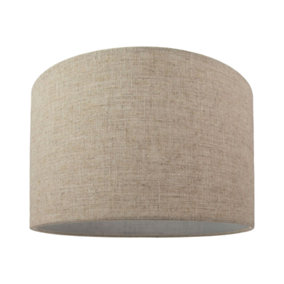 Contemporary and Stylish Natural Linen 14 Lamp Shade in Oatmeal - 35cm Diameter