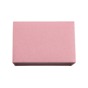 Contemporary and Stylish Soft Blush Pink Linen Fabric Rectangular Lamp Shade