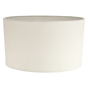 Contemporary and Stylish Soft Cream Linen Fabric Oval Lamp Shade - 30cm Width