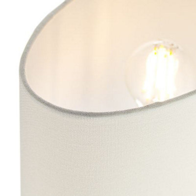 Cream oval lamp deals shades