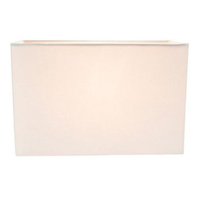 Contemporary and Stylish Soft Cream Linen Fabric Rectangular Lamp Shade