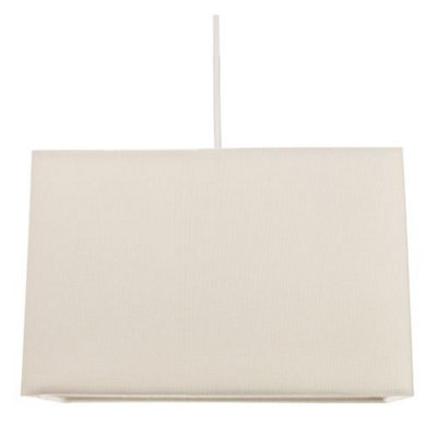 Contemporary and Stylish Soft Cream Linen Fabric Rectangular Lamp Shade