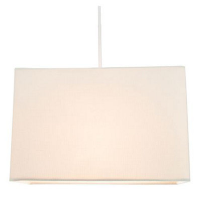 Contemporary and Stylish Soft Cream Linen Fabric Rectangular Lamp Shade