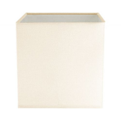 Contemporary and Stylish Soft Cream Linen Fabric Square 16cm Lamp Shade ...