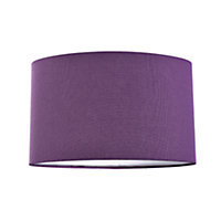 Contemporary and Stylish Vivid Purple Linen Fabric Oval Lamp Shade - 30cm Width