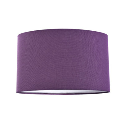 Contemporary and Stylish Vivid Purple Linen Fabric Oval Lamp Shade 30cm Width